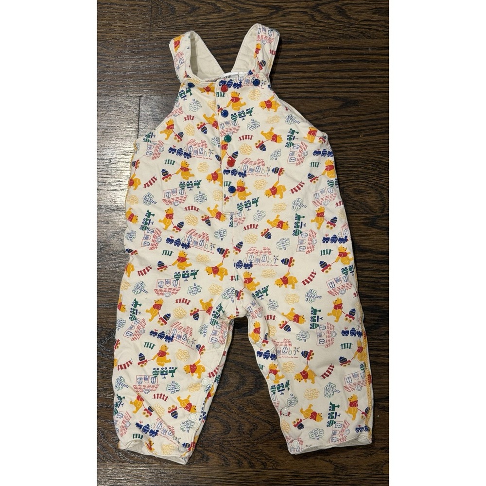 Disney Store Winnie The Pooh Romper RARE Vintage 90s Jumpsuit 12M